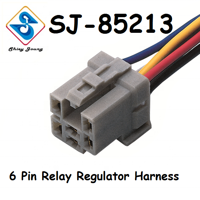 Customized Auto Relay 6 Pin Female Connector Wire Harness Relay Regulator Connector