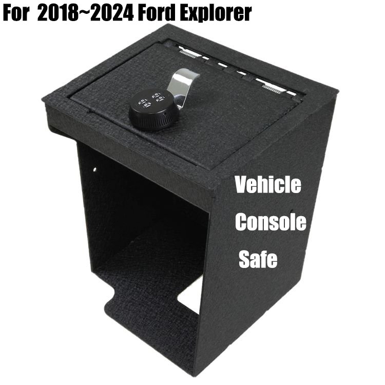 Ford Explorer Vehicle Console Accessory Center Armrest Security Storage With Lock Box Interior Kit Accessory Console Gun Safe