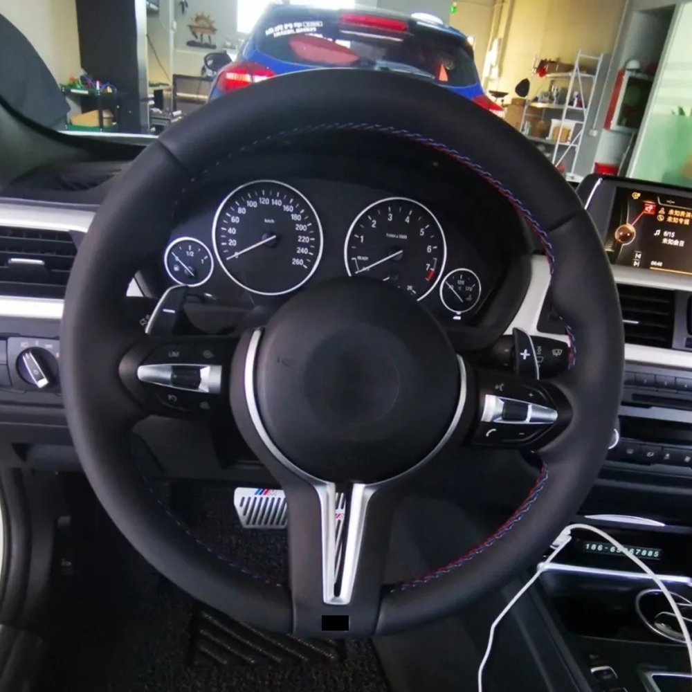 Custom Leather Auto Car Steering Wheel for BMW F01 F02 F03 F04 F06 F07 F10 F11 F12 F15 F16 F18 F20 F25 F26 F30 F32 E60 M3 M5 M6