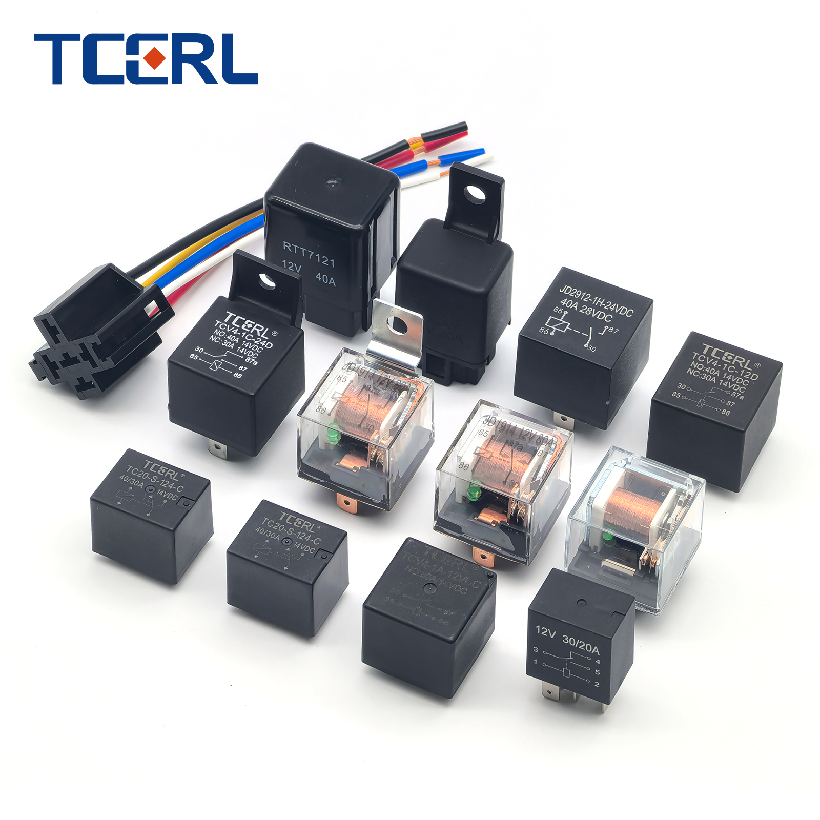 TCERL Automotive Relay 24V 12V 40A Electrical Sealed Protection Relay RTT7121 Fit for Toyota Modern Gold Cups
