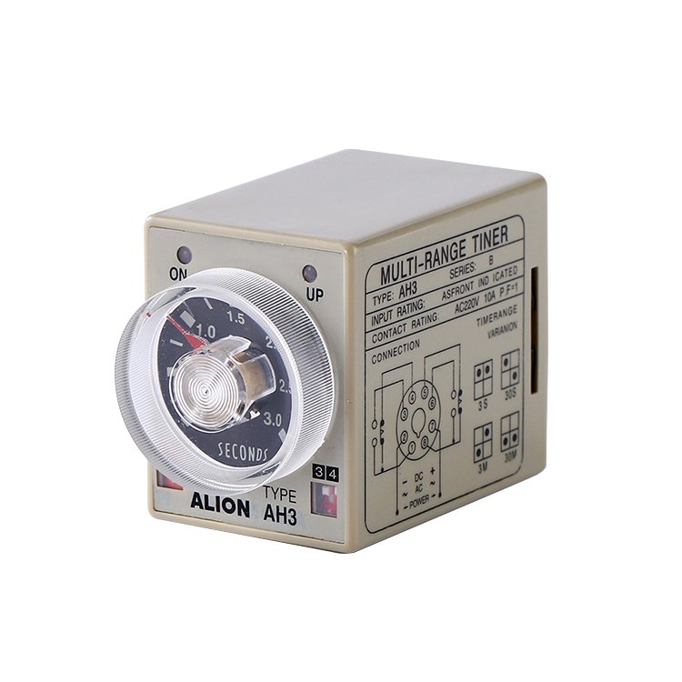 ALION AH3-1 220VAC Adjustable Miniature Mechanical Electric Anly Multi Voltage Timer Relay