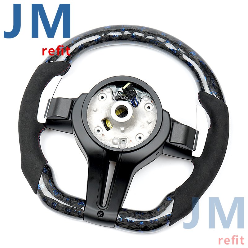 LED RPM Racing Custom Steering Wheel Carbon Fiber Fit For F30 F10 E90 M2-M8 1-7Series X1-X6Carbon Fiber Steering Wheel
