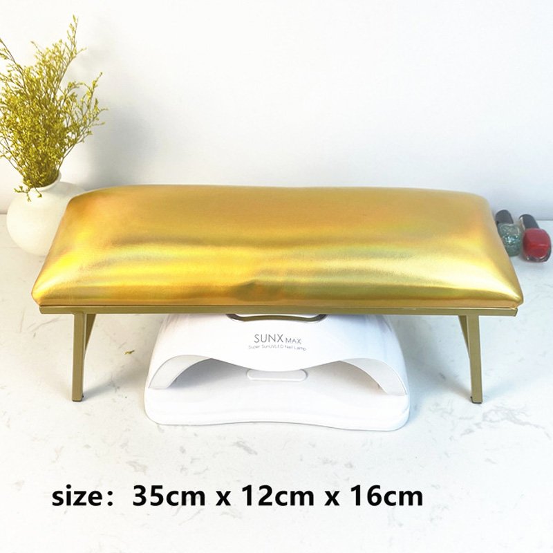 Factory Wholesale Laser Leather Fabric Sponge Nail Art Armrest Pillow Cushion Holder Nail Care Hand Pillow Set and Mat