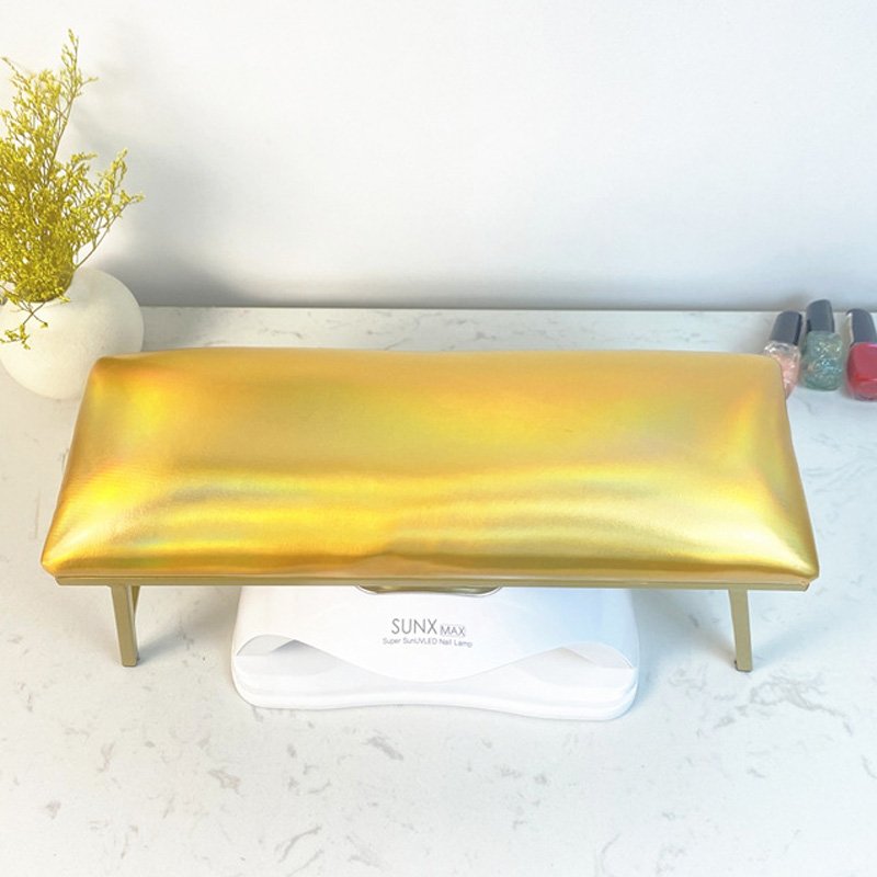 Factory Wholesale Laser Leather Fabric Sponge Nail Art Armrest Pillow Cushion Holder Nail Care Hand Pillow Set and Mat