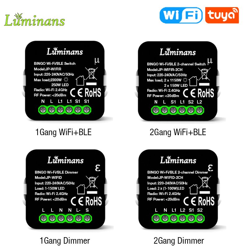 1 Gang Triac Dimmer Module with 0-10V TUYA APP Wireless WIFI Smart LED Light Wall Switch Remote Control Switch