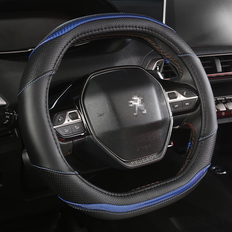 D-type flat bottom dedicated for peugeot 4008 /5008 carbon fibre auto car steering wheel cover
