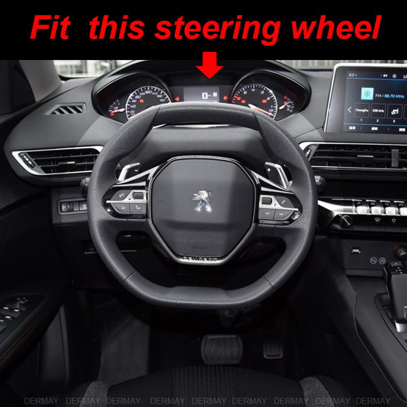 D-type flat bottom dedicated for peugeot 4008 /5008 carbon fibre auto car steering wheel cover