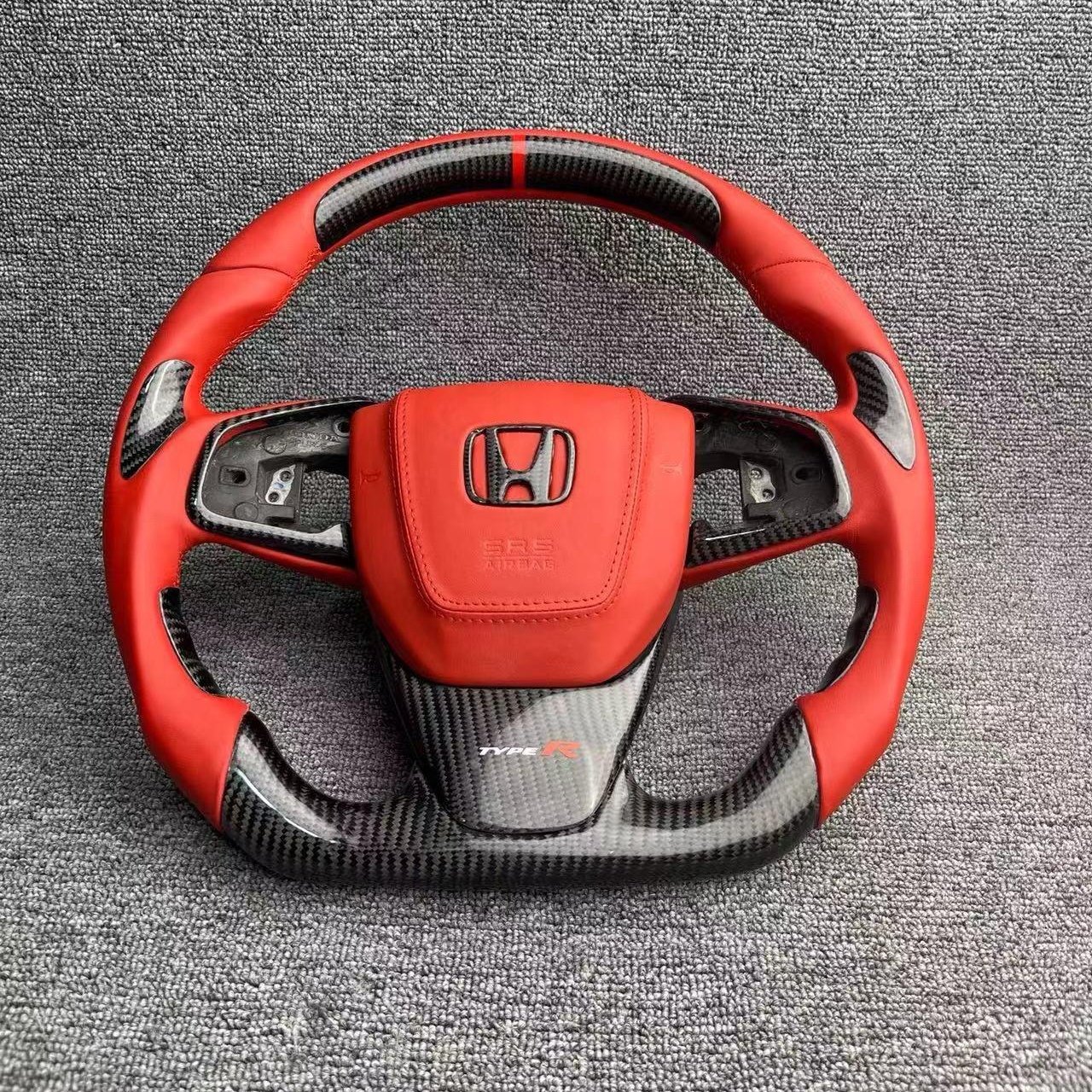For Honda 16-21 10th Generation Civic FC1 FK8 FK7 Customization Carbon Fibre leather Steering Wheel Car Accessories