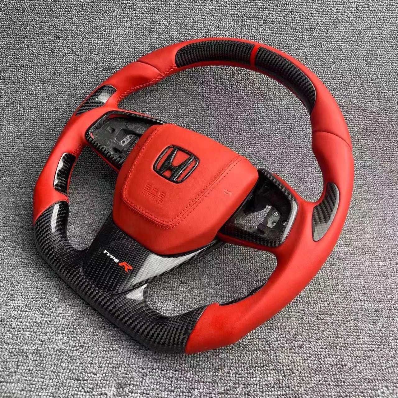 For Honda 16-21 10th Generation Civic FC1 FK8 FK7 Customization Carbon Fibre leather Steering Wheel Car Accessories