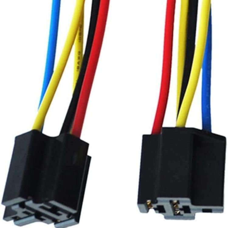 WQE WL02 Auto 12v Relay Wired Socket 5 Pin/terminal Ac Power Relay Set with Socket/base Grip and Wiring Harness Customized