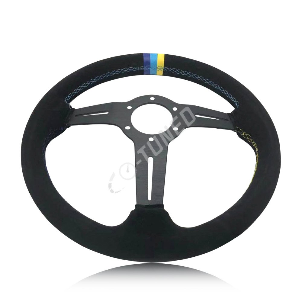 Universal 350MM Steering Wheel Leather Sport Steering Wheel Car Steering Wheel For Racing