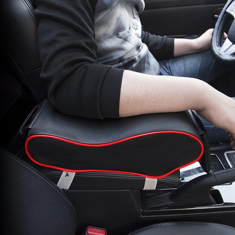 Senbolia Hot Sale Best Quality PU Leather Memory Foam Car Armrest Console Box Pad Cushion Cover