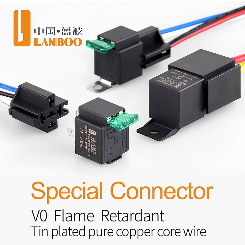 LANBOO New Product 30A/40A/80A Safety High Current Automotive Relay Automotive Fuse Power Relay