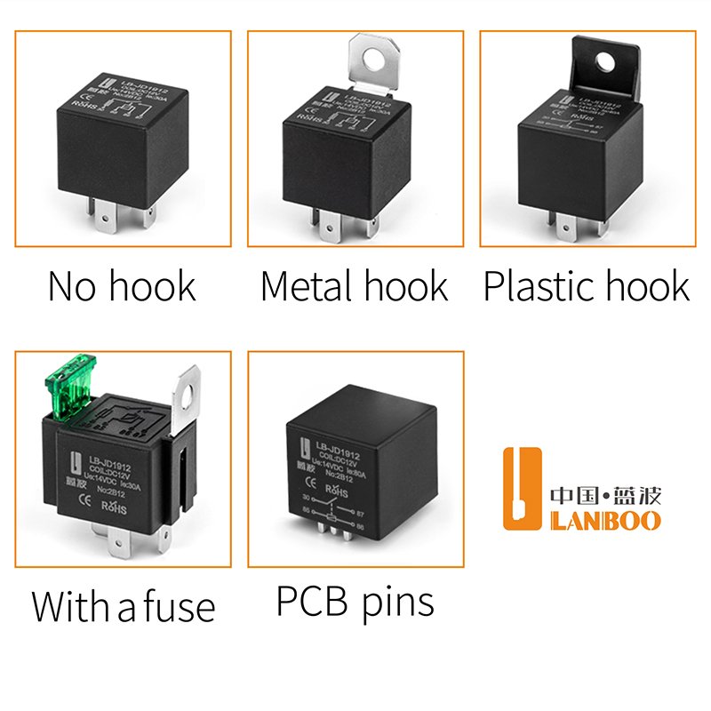 LANBOO New Product 30A/40A/80A Safety High Current Automotive Relay Automotive Fuse Power Relay