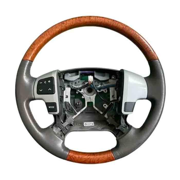 Upgrade Custom Sports modification Alcantara Leather wooden Steering Wheel For Toyota Land Cruiser LC200 Car Steering Wheel