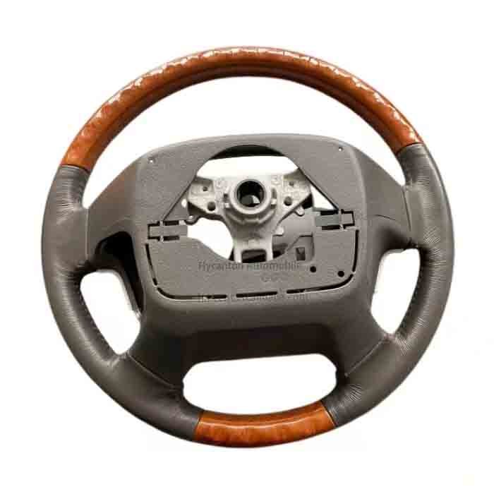 Upgrade Custom Sports modification Alcantara Leather wooden Steering Wheel For Toyota Land Cruiser LC200 Car Steering Wheel
