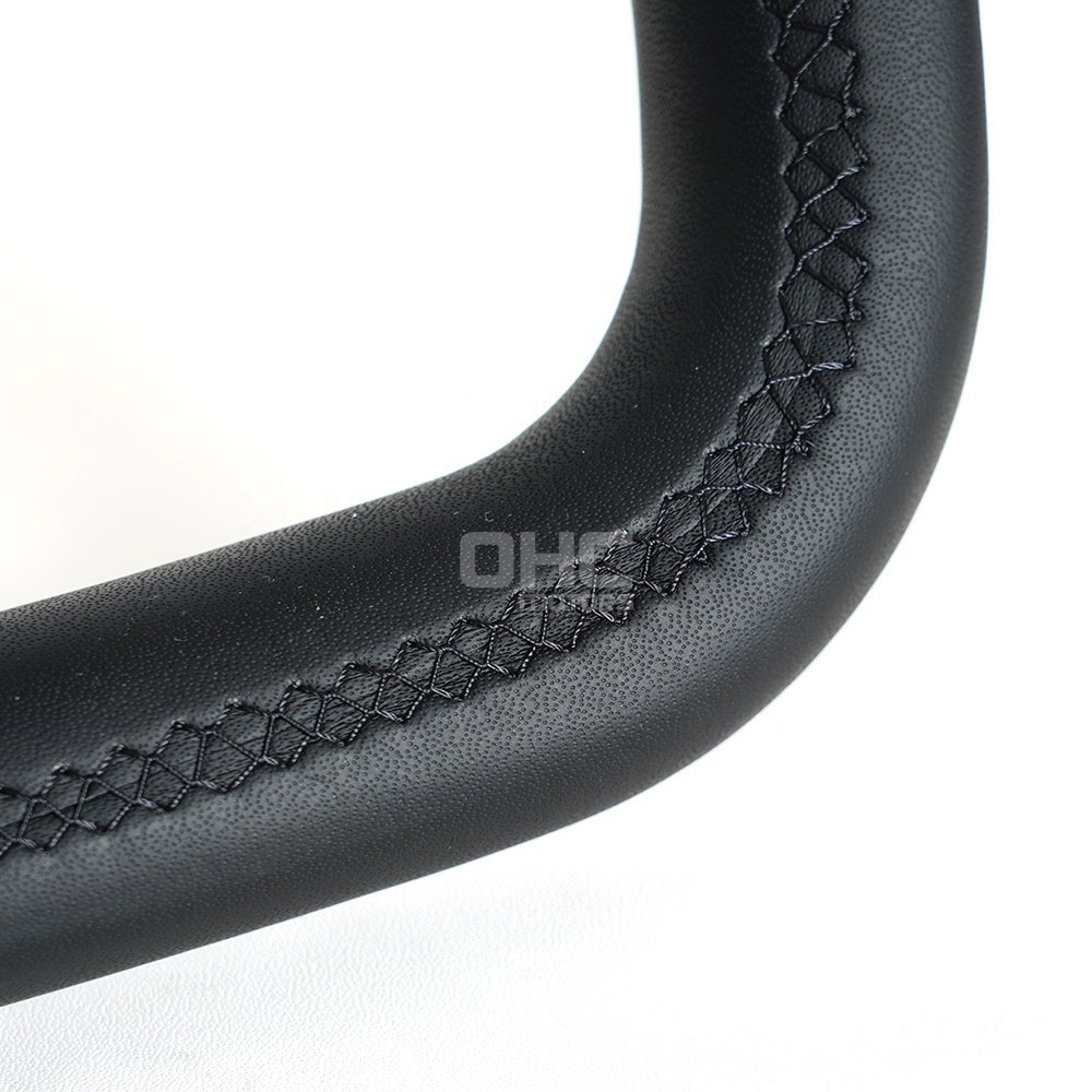 US Local Stock Black Full Leather Steering Wheel For Tesla Model 3 Yoke Steering Wheel With Heating 2016~2022