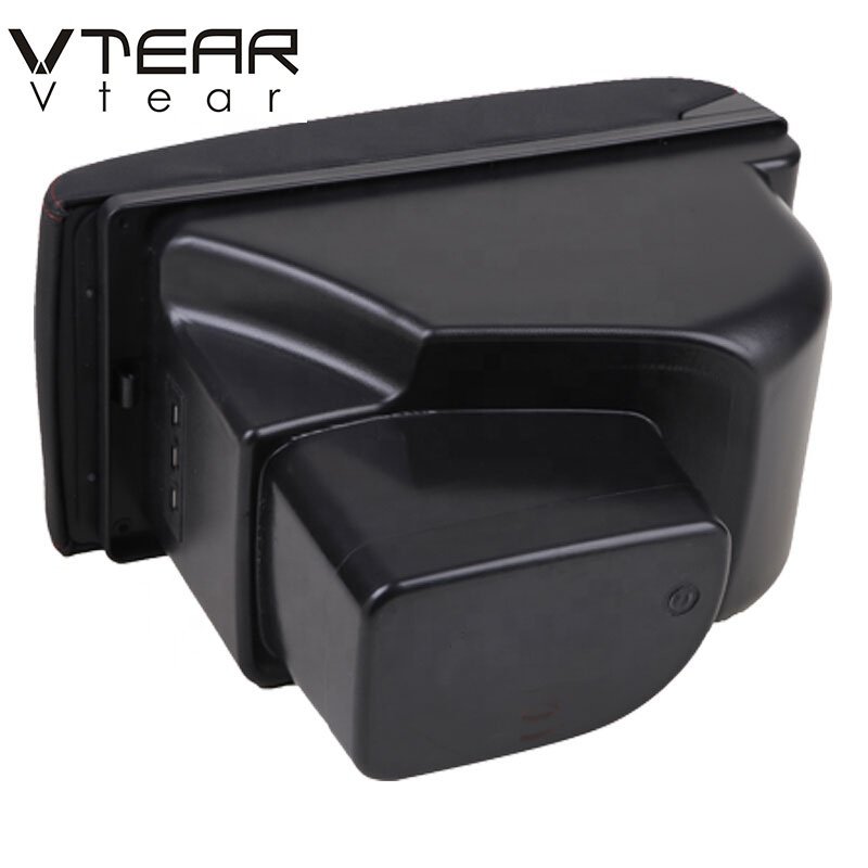 Vtear for Kia Soul Armrest Box USB Charging Heighten Double Layer Storage Box Central Store Content Arm Rest Box Car Accessories