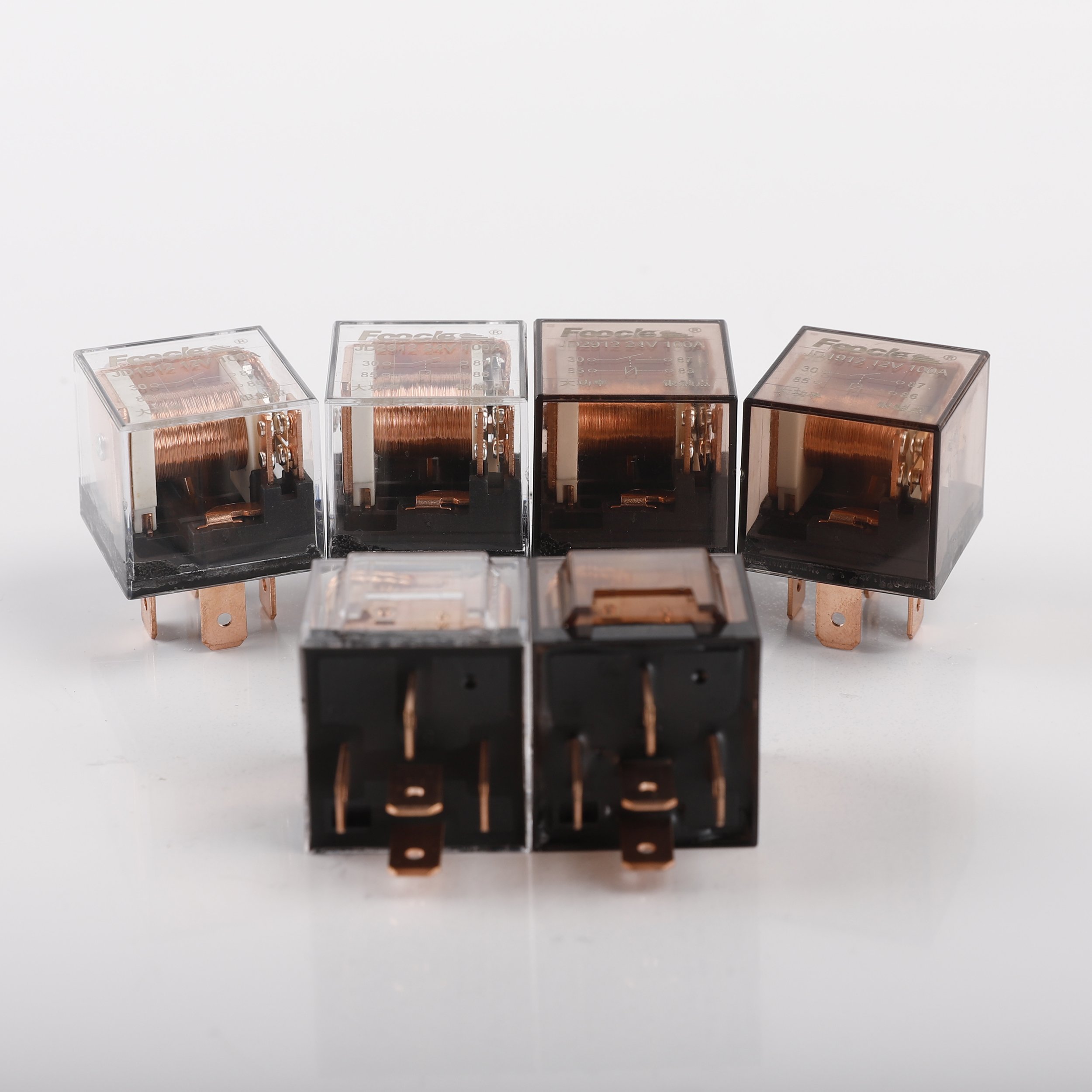 Transparent 12 Volt Relay 12V 60A 80A 5Pin With Led Relay 24v Auto Electrical Relais Jd1914 Headlight Horn Relay