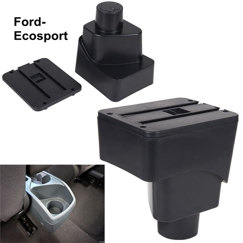 For Ford Ecosport 2013-2017 Armrest Box Center Console Storage Box Cup Holder Car-styling Accessories
