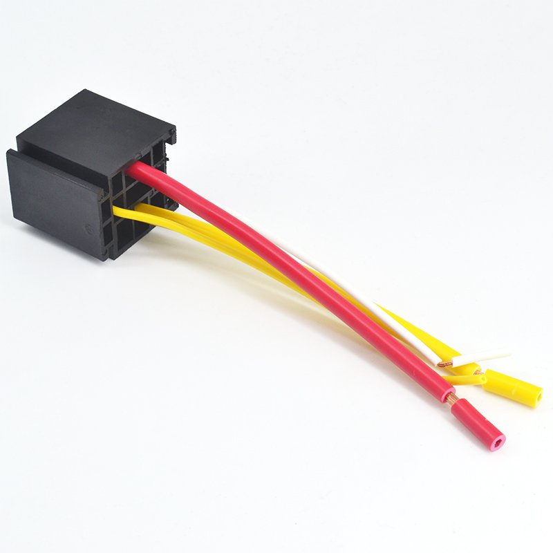 Hot Selling High Temperature Resistance 5 Pin Auto Electrical Cables Harness Relay Socket
