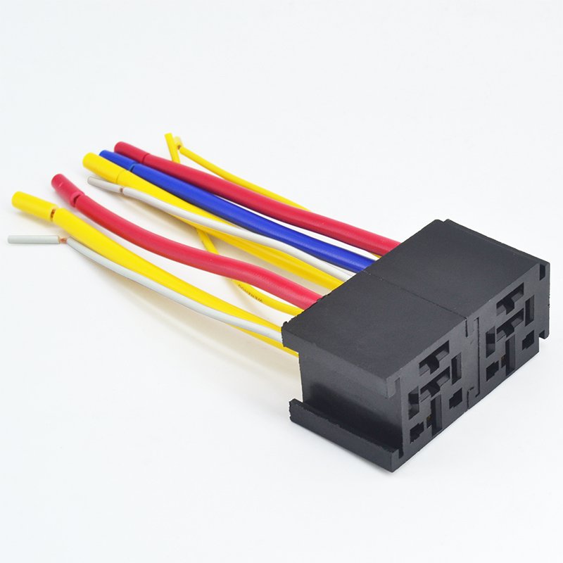 Hot Selling High Temperature Resistance 5 Pin Auto Electrical Cables Harness Relay Socket