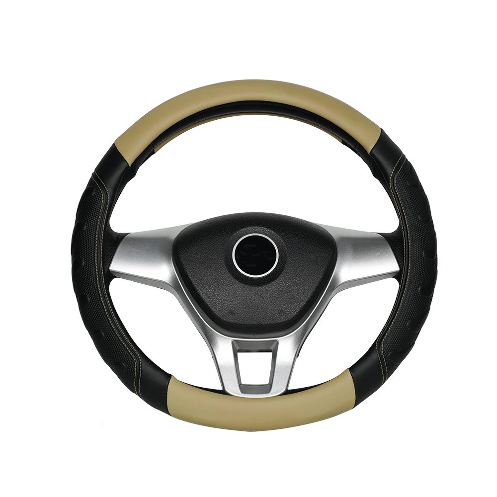 Car Steering Wheel Cover Interior Accessories Universal Genuine Leather Universal Fit for 36 to 38cm Wheels Custom