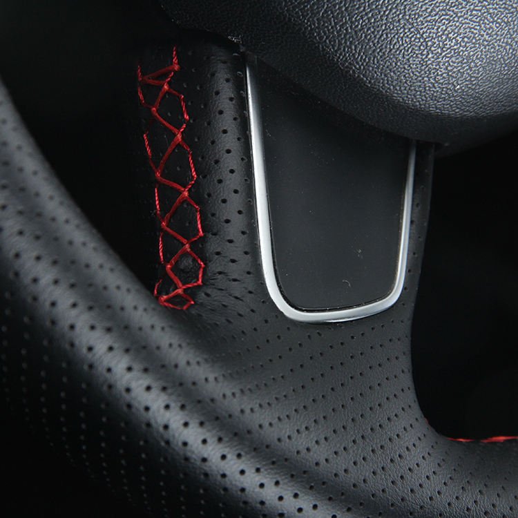 Four seasons general hand-sewn steering wheel cover sweat-absorbent breathable for Audi a6L