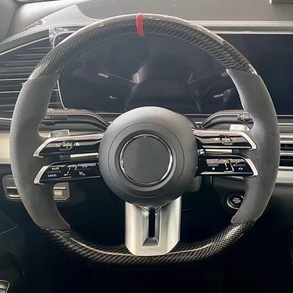 Professional Car Steering Wheel Real Leather Steering Wheel For Mercedes-Benz w205 w213 gle gls w219 w204 GLA GLC GLB