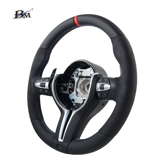 For BMW M5 F10 F12 F01 2011 2012 2013 2014 2015 2016 Red Alcantara Leather Sport Steering Wheels Interior Accessories For Cars