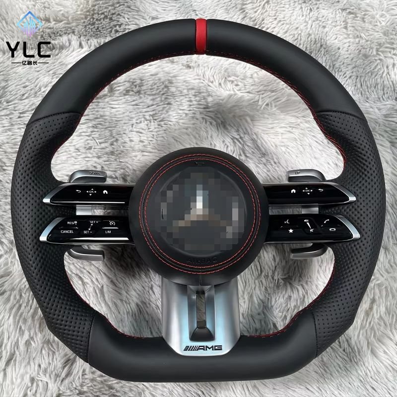 Good Quality Leather Carbon Fiber Car Steering Wheel for Mercedes-Benz AECSG Class CLS GT