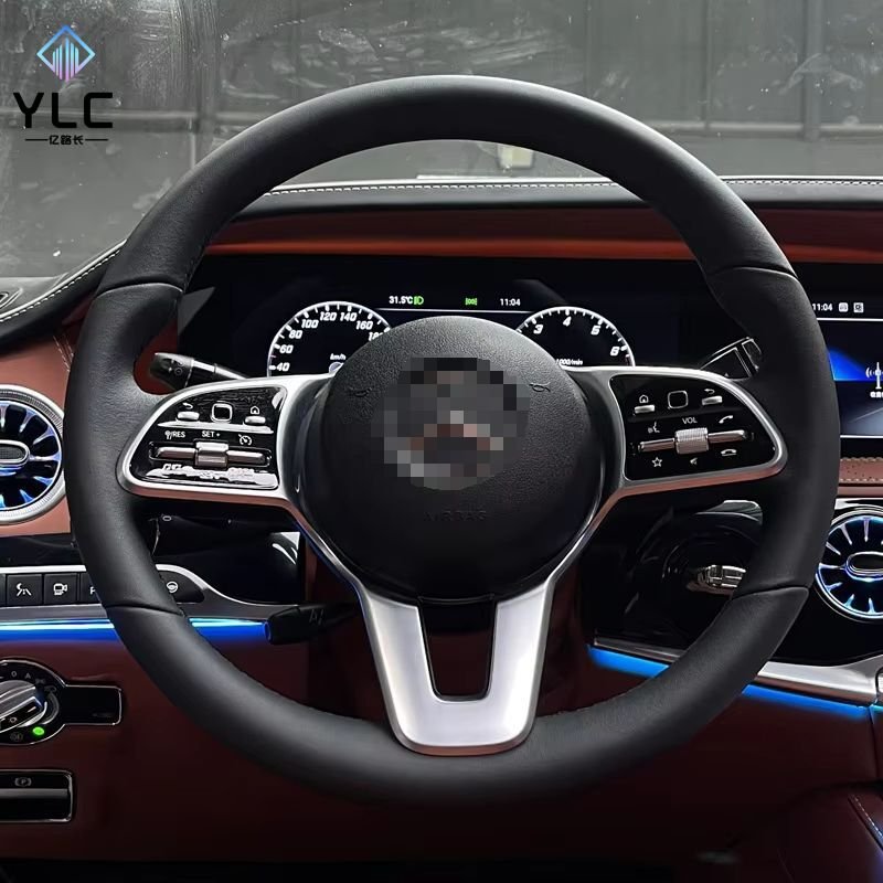 Good Quality Leather Carbon Fiber Car Steering Wheel for Mercedes-Benz AECSG Class CLS GT