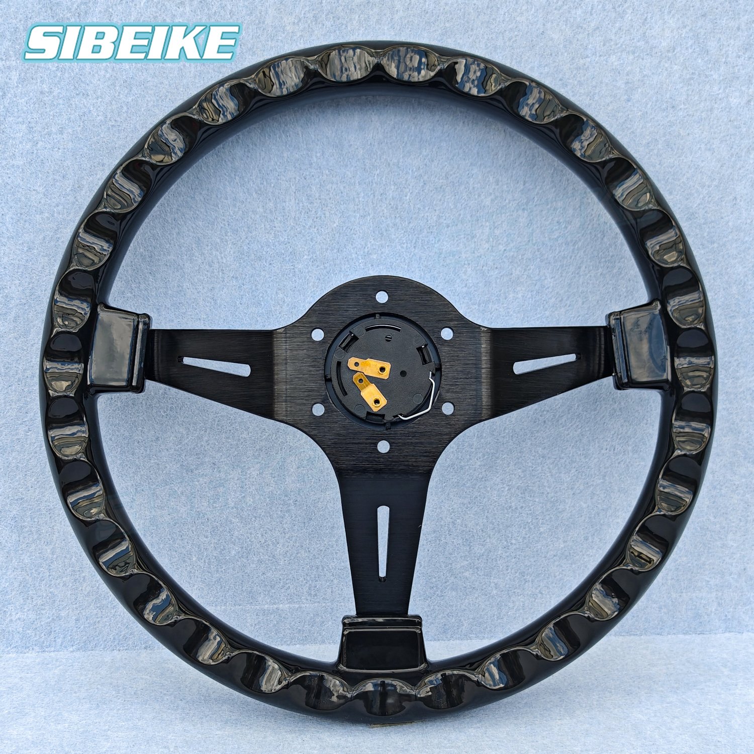 JDM 14inch Black ABS Steering Wheel Modified Car Racing Sports Steering Wheel Car Accessories