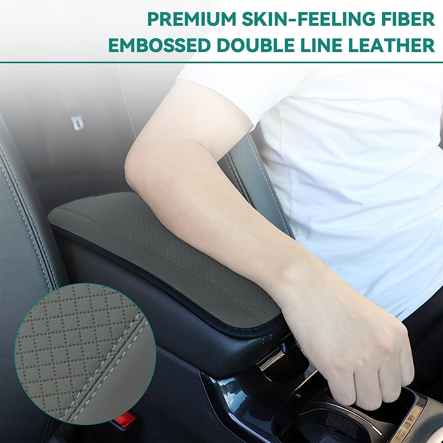 Car Armrest Storage Box Mat Car Center Console Pad Fashion OEM Front 12.2 X7.8 Inches CN;GUA 0.1kg