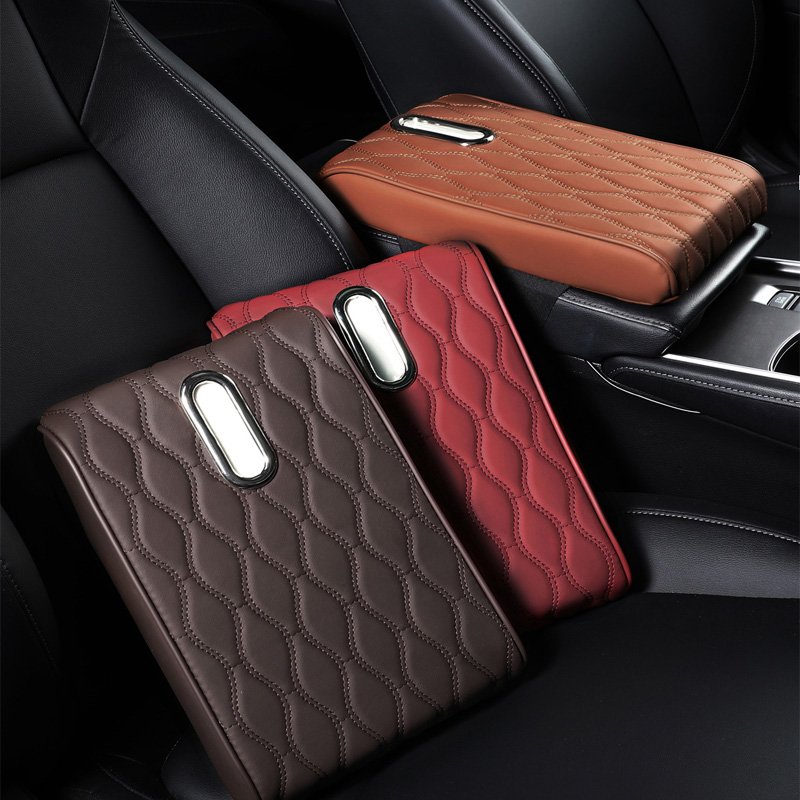 Waterproof Non Slip Interior Accessories Car Armrest Seat Storage Box Mat for Most Vehicle