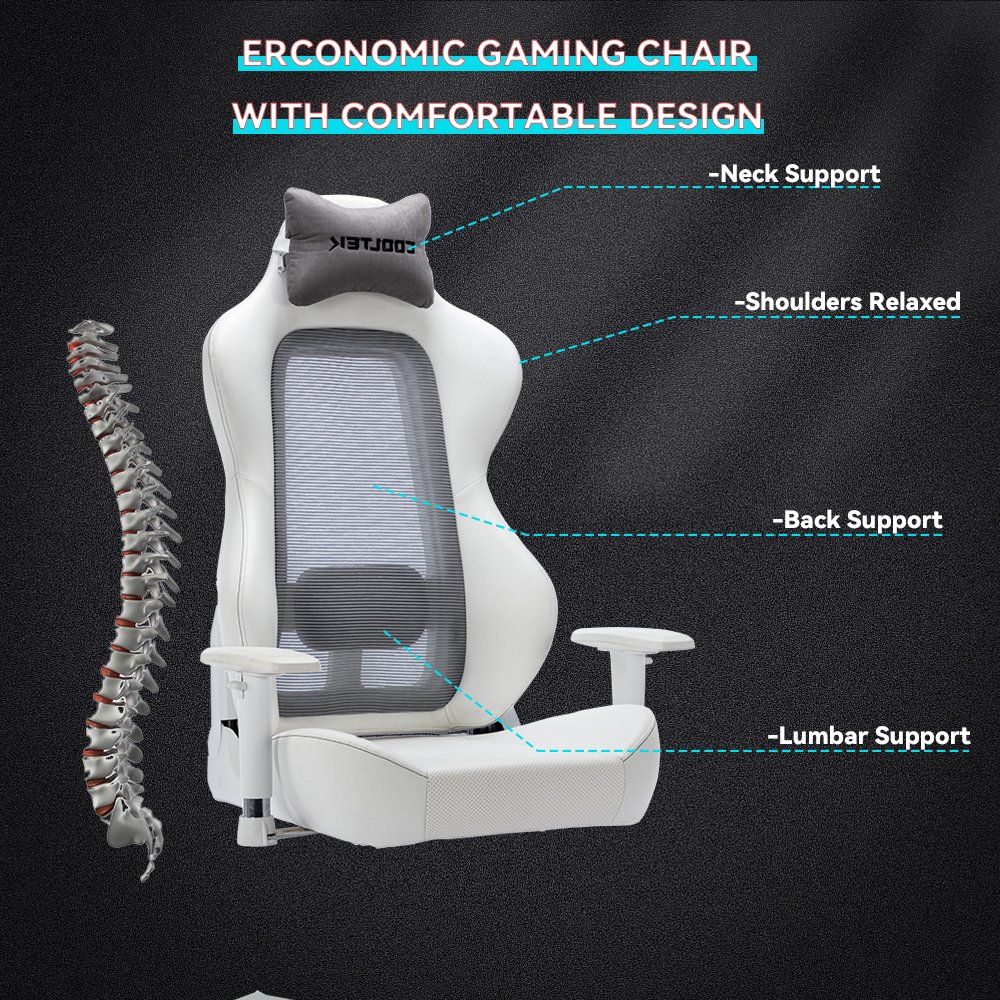 Cheap Adjustment Swivel Rocker Comfortable Reclining Ergonomic Computer White Gaming Chair