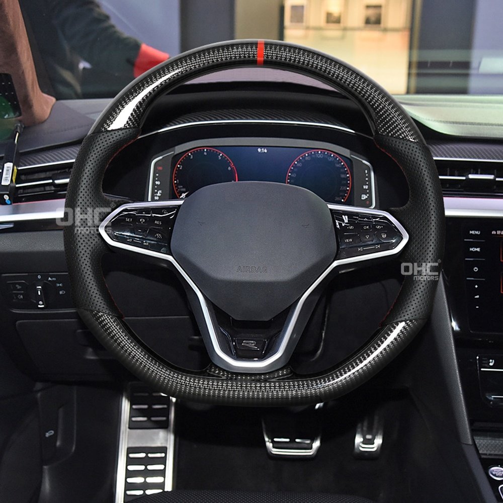 Carbon Fiber CC R Line Steering Wheel For 2021-2024 VW Volkswagen Passat CC Steering Wheel Ohc Motors