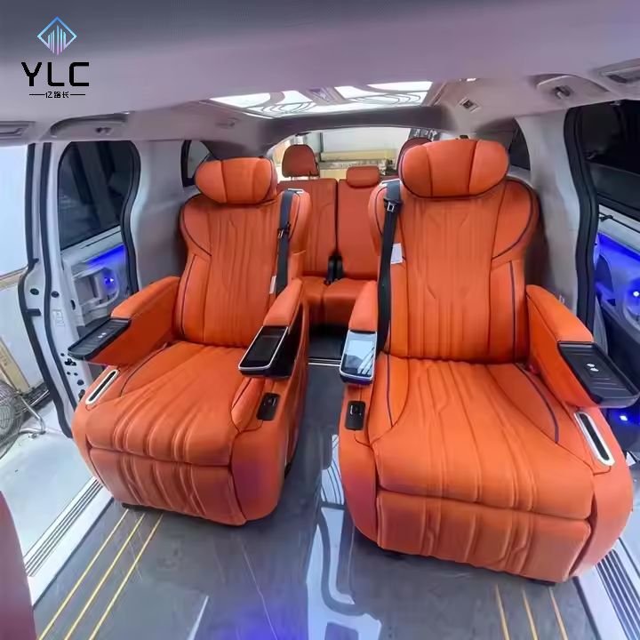 YLC Luxury V Class Seat With Vip Car Central Control Armrest Box and Foldable Seat Side Wall Hidden Seat