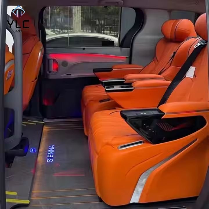 YLC Luxury V Class Seat With Vip Car Central Control Armrest Box and Foldable Seat Side Wall Hidden Seat