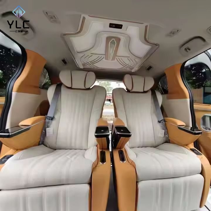 YLC Luxury V Class Seat With Vip Car Central Control Armrest Box and Foldable Seat Side Wall Hidden Seat