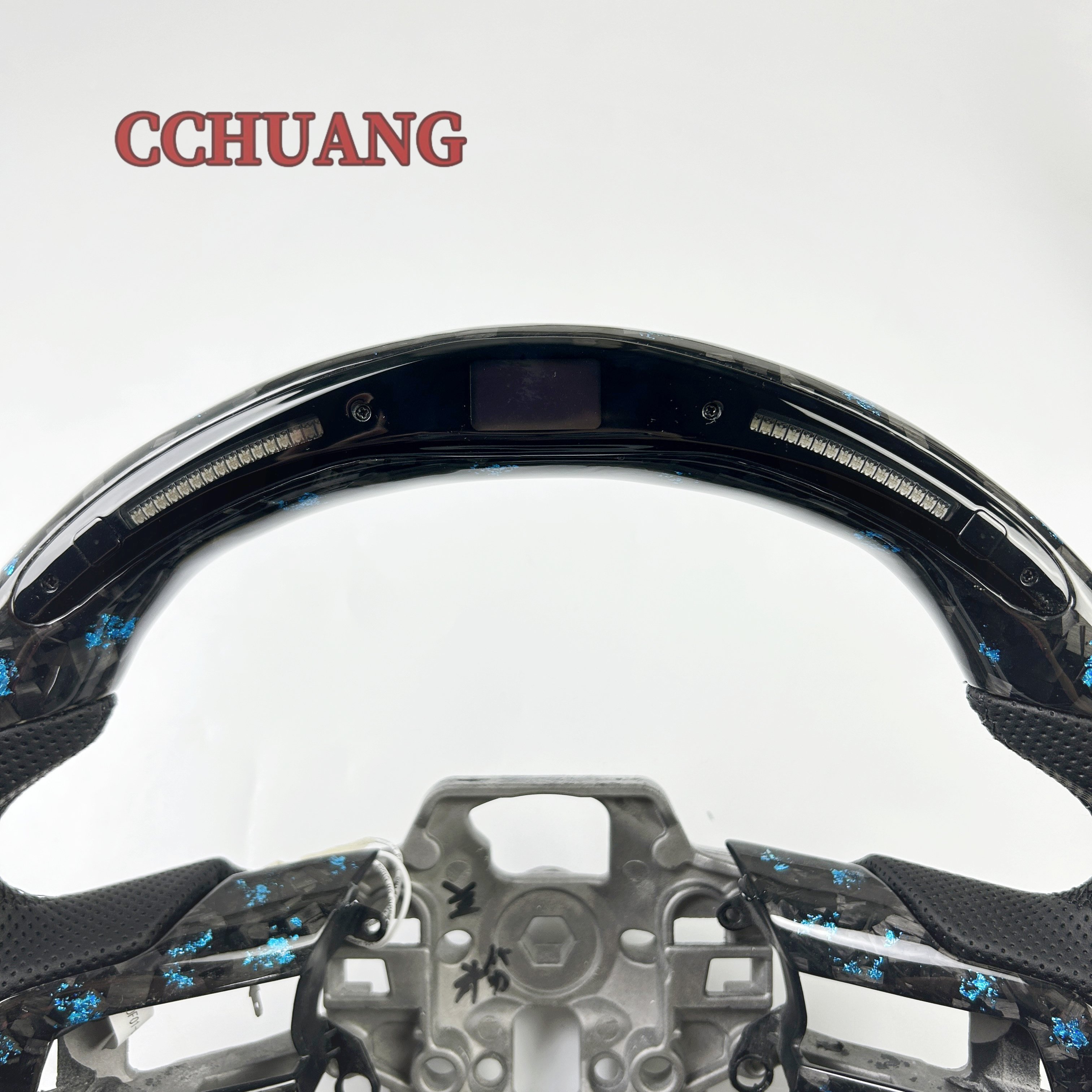 Factory customized for 2015-2023 Mustang LED display forged carbon fiber steering wheel retains heating function