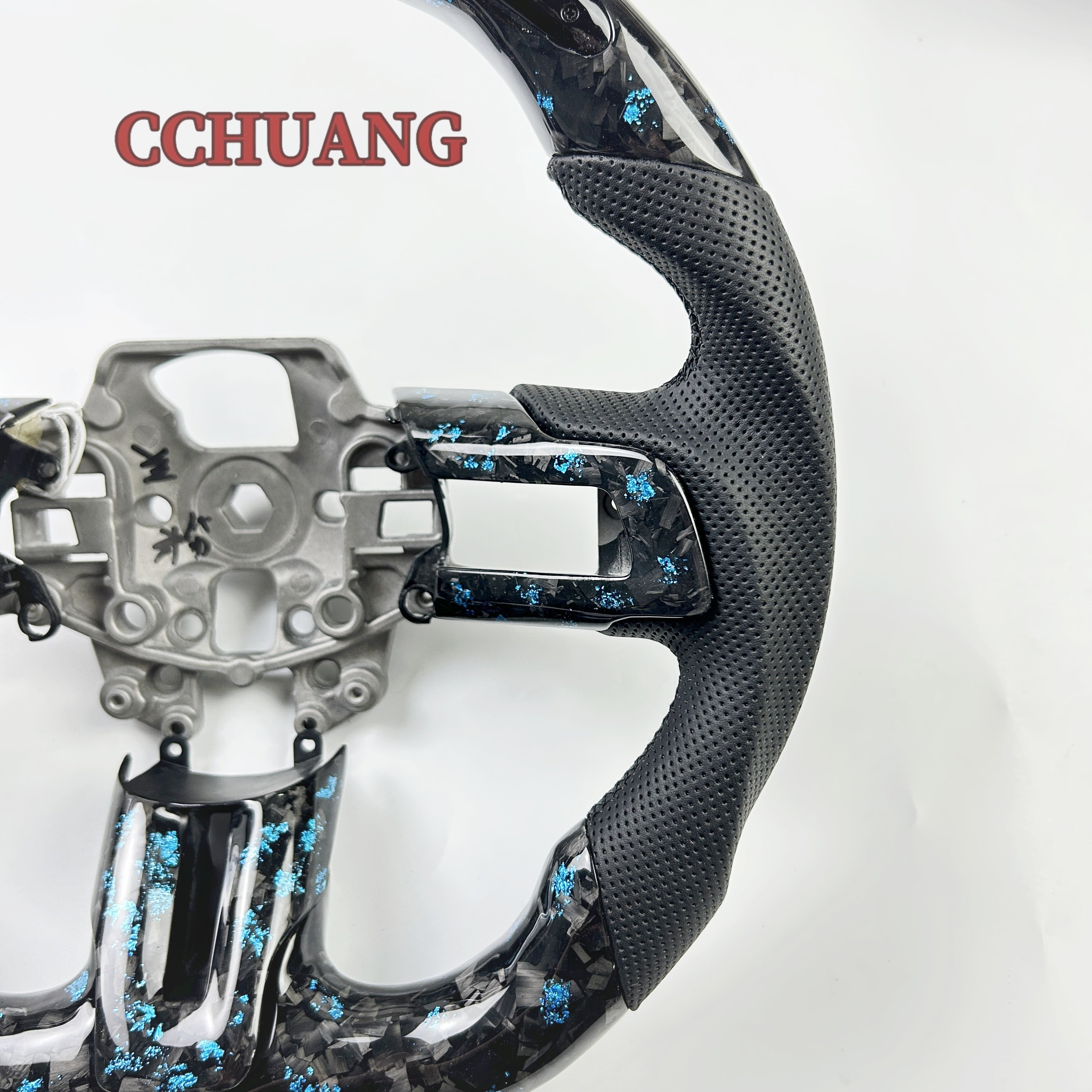 Factory customized for 2015-2023 Mustang LED display forged carbon fiber steering wheel retains heating function