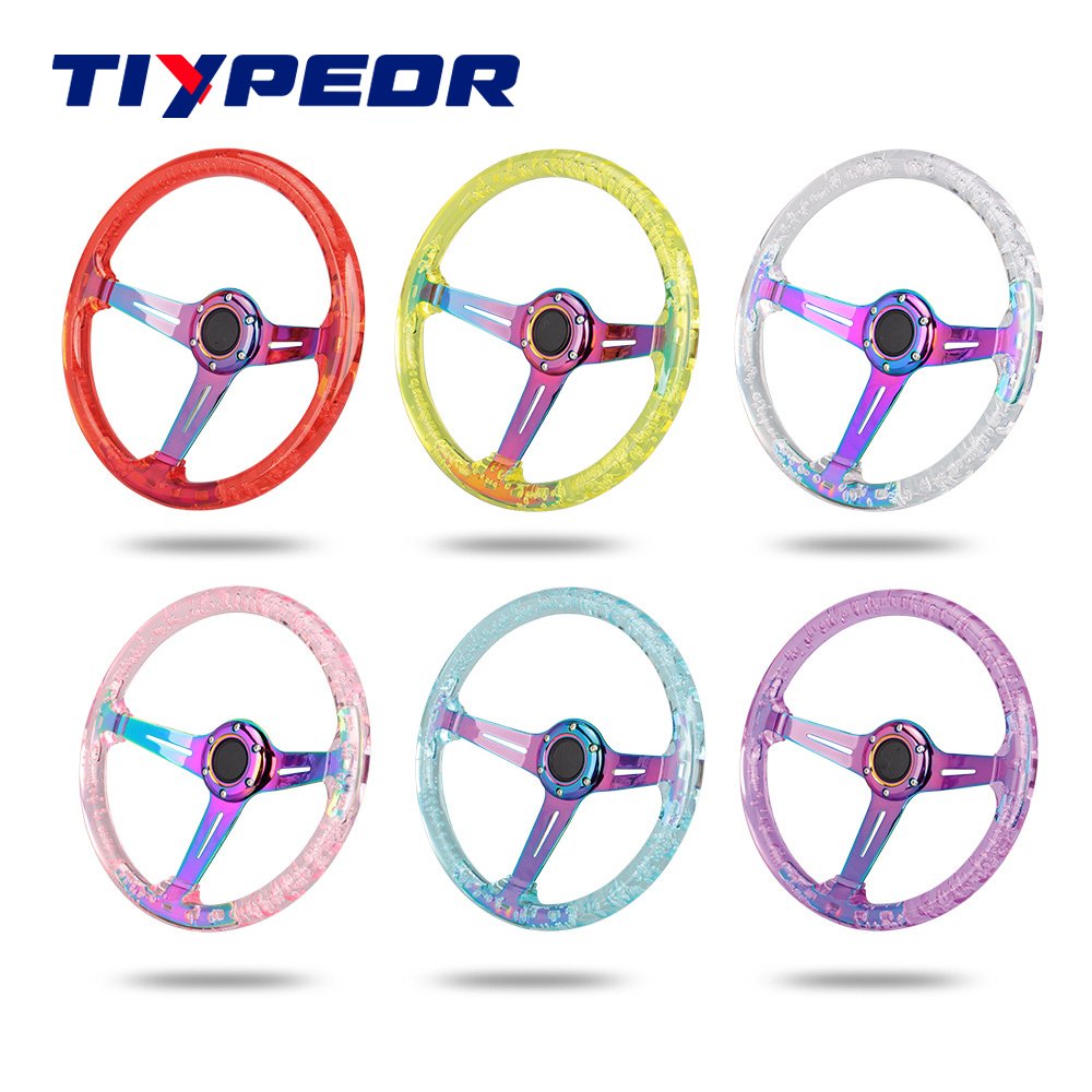 Original logo deep dish jdm drift custom race universal racing sport steering wheel