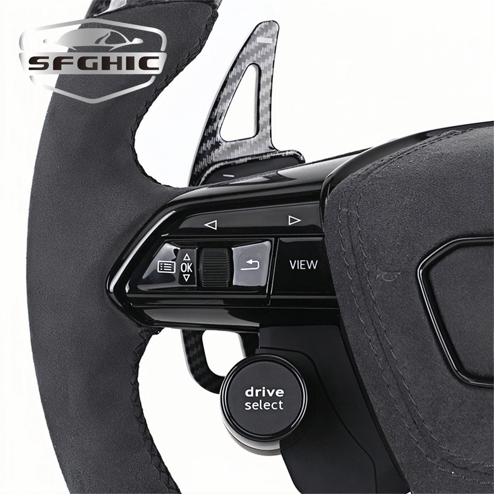 Factory Direct Sales With Start Button S-Line Carbon Fiber LED Steering Wheel For Audi TT R8 A4 A5 B8 B9 S4 RS6 A6 C7 RS Q5 Q6