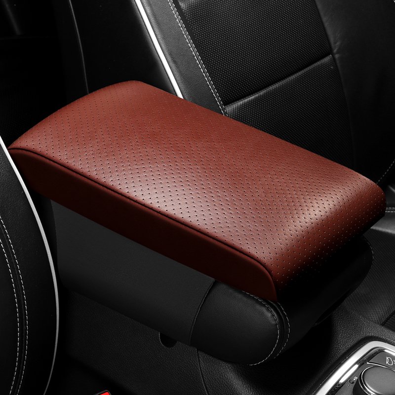Wholesale Driver's Armrest Pad with Sheepskin Texture Memory Cotton Armrest Box Interior Decoration for Cars Made of Leather