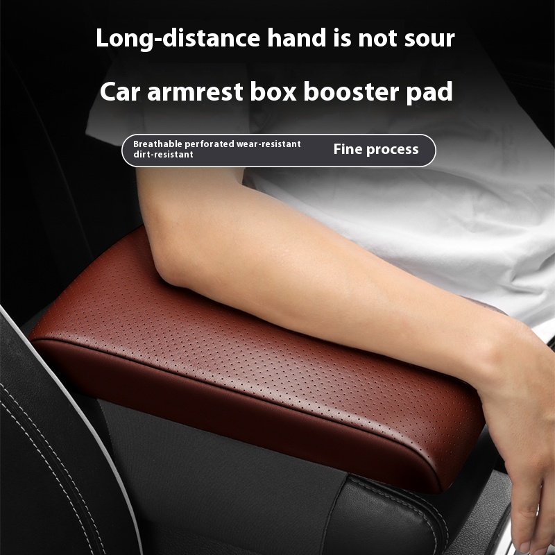 Wholesale Driver's Armrest Pad with Sheepskin Texture Memory Cotton Armrest Box Interior Decoration for Cars Made of Leather