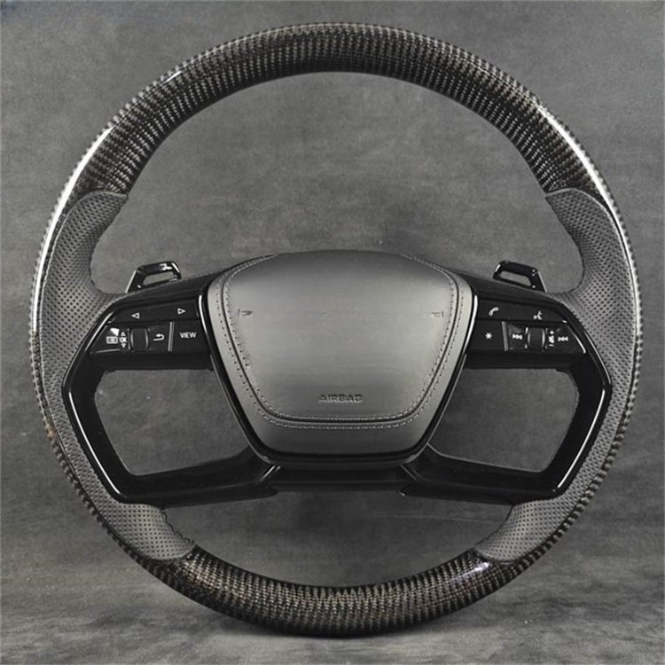 Custom designed carbon fiber Audi steering wheel sports carbon fiber leather assembly