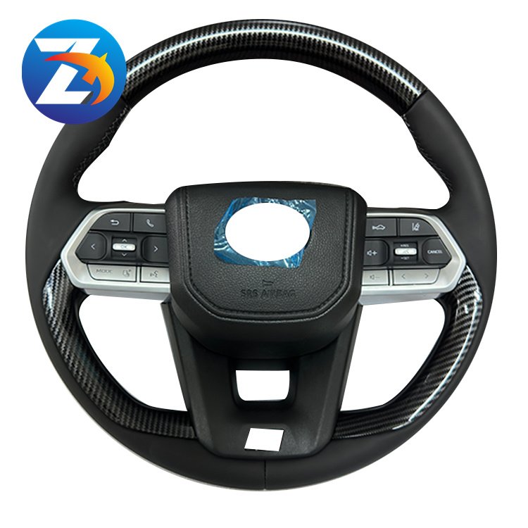 Car Accessories Carbon Fiber Leather Steering Wheel For Toyota Harrier Venza RAV4 Land Cruiser