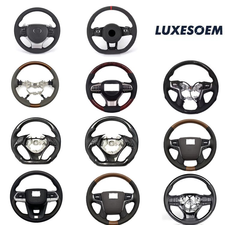 Best Selling wholesale Real Carbon Fiber Leather Steering Wheel wood car Steering wheel For TOYOTA LEVIN GT YARIS EZ