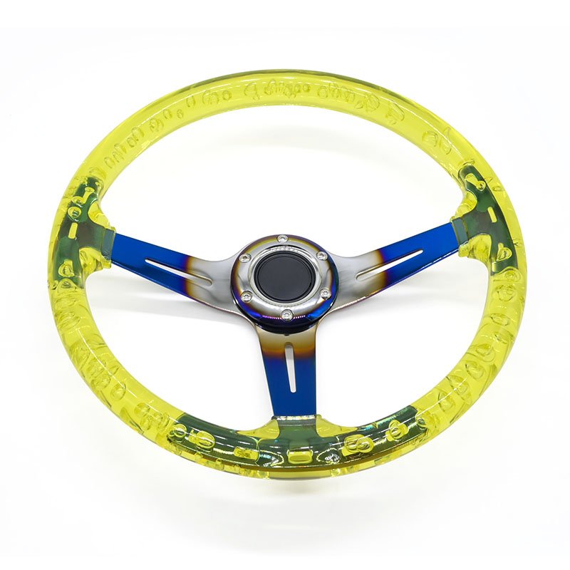 Colorful fashion acrylic decorative car steering wheel